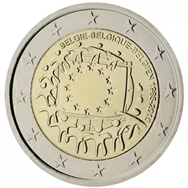 Belgium 2 euro (2015) - 30 years European flag